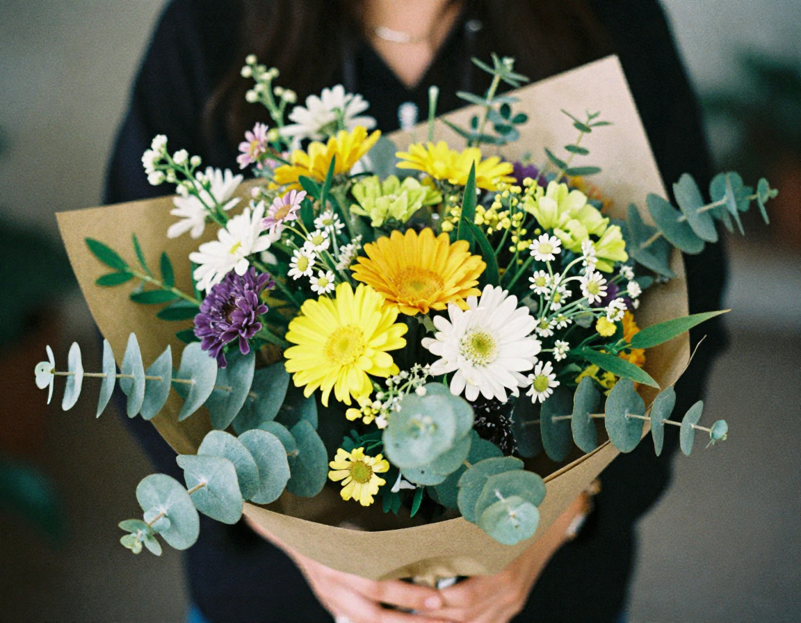Monthly flower subscription arrangement
